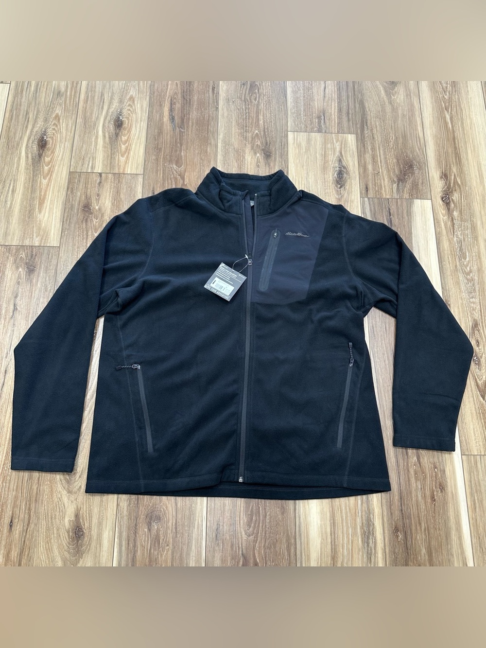 New Eddie Bauer First Ascent MR Cloud Layer Full Zip Fleece Jacket, Black, XL